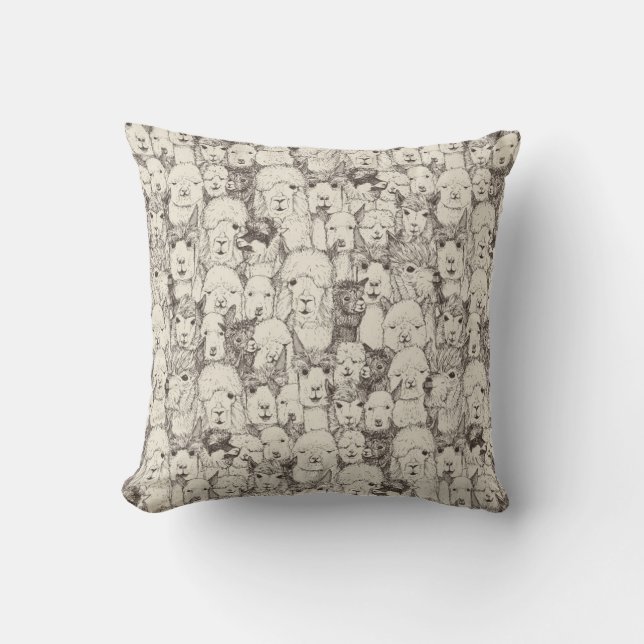 Cojín Decorativo apenas alpacas naturales (Anverso)