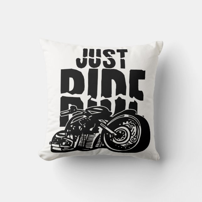 Cojín Decorativo Apenas diseño de la motocicleta del paseo (Anverso)