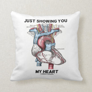 Cojín Decorativo Apenas mostrándole mi corazón (corazón anatómico)