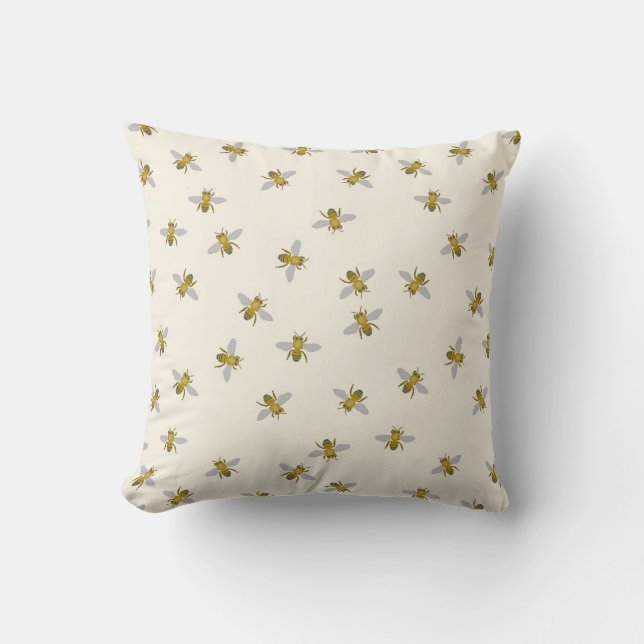 Cojín Decorativo apenas pequeñas abejas (Anverso)