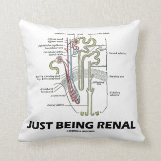Cojín Decorativo Apenas siendo renal (humor renal de Nephron del