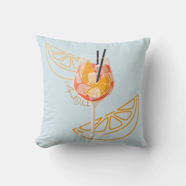 Cojín Decorativo   Aperol en punto (Anverso)