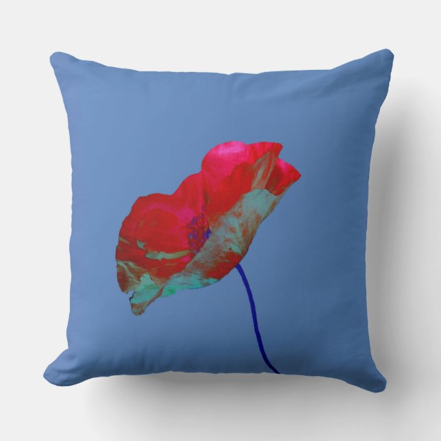 Cojín Decorativo Apertura azul roja en morado (Anverso)