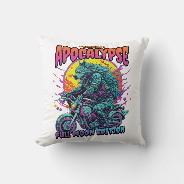 Cojín Decorativo Apocalipsis de hombre lobo (Anverso)