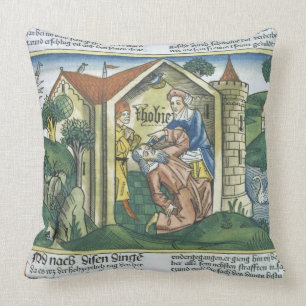 Cojín Decorativo Apocrypha: Tobit es cegado por los excrementos del