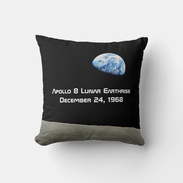 Cojín Decorativo Apolo 8 Aniversario de la Tierra Lunar 50 (Anverso)