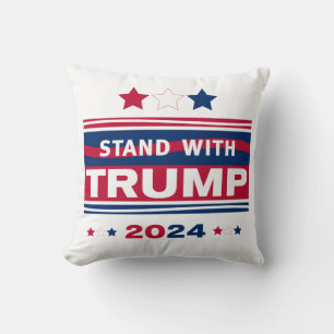 Cojín Decorativo Apoya a Trump~2024~MAGA