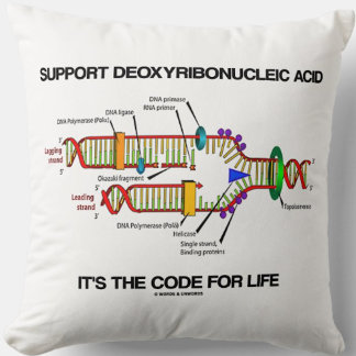 Cojín Decorativo Apoyar el ácido desoxirribonucleico es la vida del