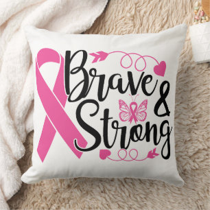 COJÍN DECORATIVO APOYO AL CÁNCER DE MAMA Y SENSIBILIZACIÓN