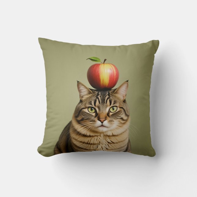 Cojín Decorativo Apple Cat (Anverso)