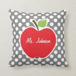 Cojín Decorativo Apple con puntos de polka gris oscuro