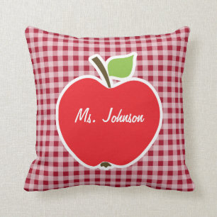 Cojín Decorativo Apple en Carmine Red Gingham