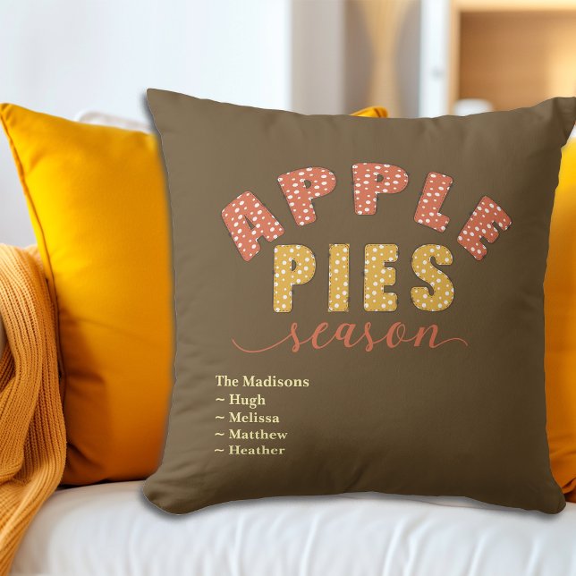 Cojín Decorativo Apple Pies Season Vibes Personalize Name (Subido por el creador)