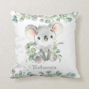 Cojín Decorativo Apreciable Koala Eucalyptus Leafy Niño Chica