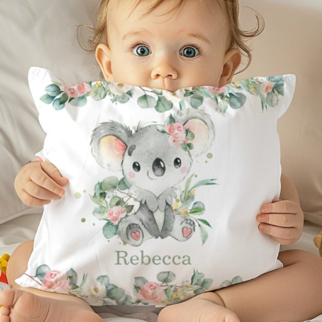 Cojín Decorativo Apreciable Koala Floral rosa Eucaliptus Chica Nurs (Subido por el creador)