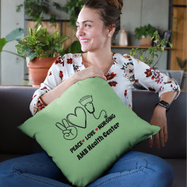 Cojín Decorativo Apreciación de la Enfermería de Amor por la Paz Ve
