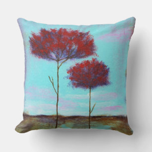 Cojín Decorativo Apreciado, Abstracto Arte Paisajístico, Árboles Ro