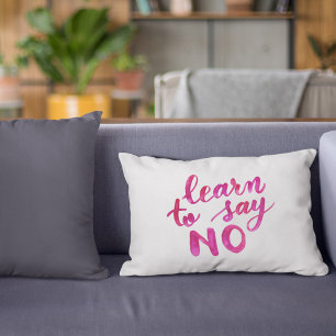 Cojín Decorativo Aprende a decir que no - rosa