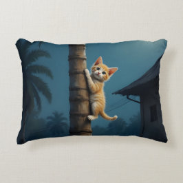 Cojín Decorativo Aprender a Subir – Momento de Gato Adorable