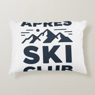 Cojín Decorativo Apres Ski Club Logo de Montaña - Hombres de Invier