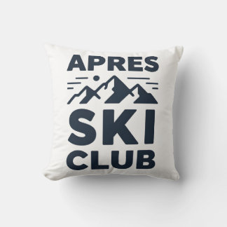 Cojín Decorativo Apres Ski Club Logo de Montaña - Hombres de Invier