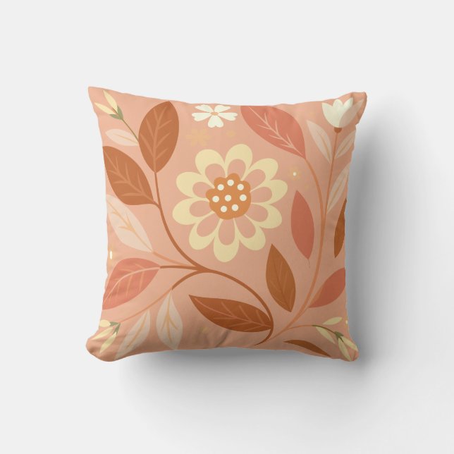 Cojín decorativo Apricot Rubor Floral Garden (Anverso)
