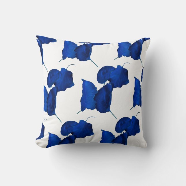 Cojín decorativo Apricot Tree Blue Leaves Cushion (Anverso)
