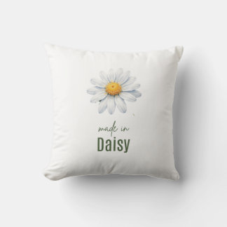 Cojín Decorativo April Daisy Birth Flower cushion Watercolor
