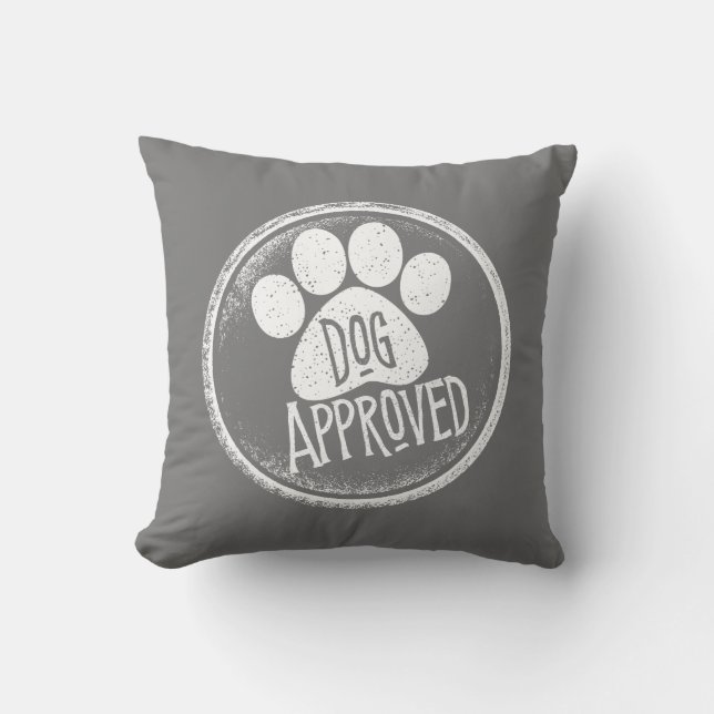 Cojín decorativo aprobado por perros (Anverso)