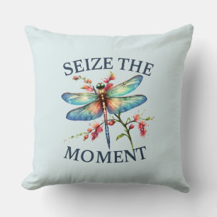 Cojín Decorativo Aprovechar el momento - Dragonfly artístico