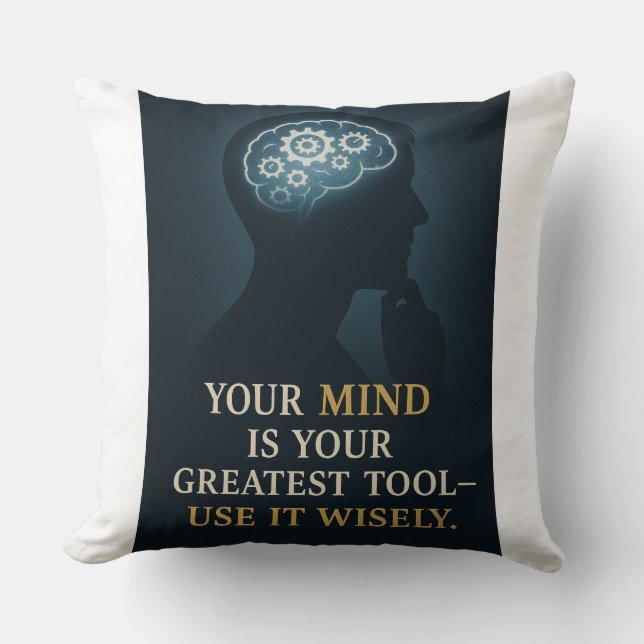 Cojín Decorativo Aproveche el poder de su mente (Anverso)