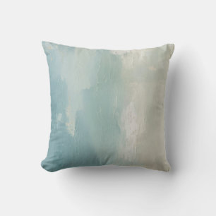 Cojín Decorativo Aqua Azul Mar Verde Turquesa Beige Acuarela 40cm