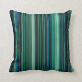 Cojín Decorativo Aqua Blue and verde azulada Stripes
