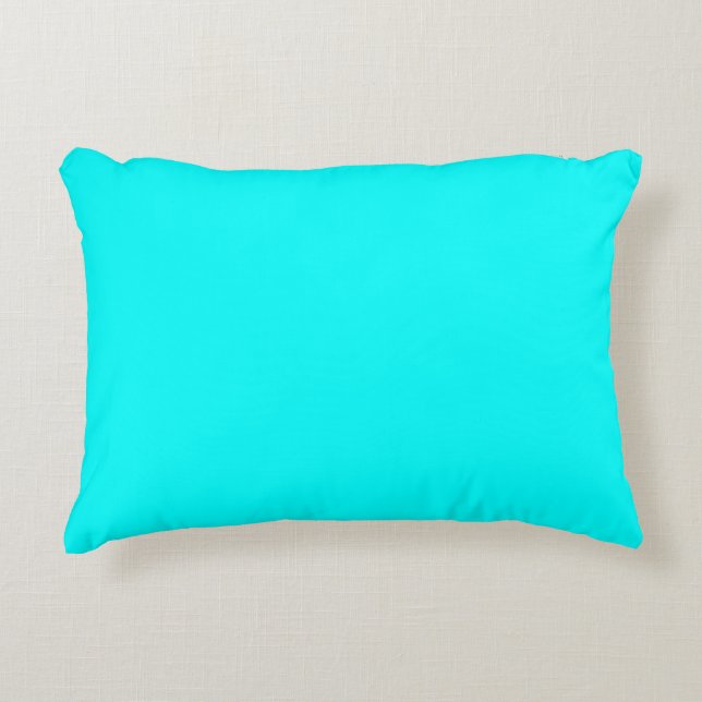 Cojín Decorativo Aqua (color sólido) (Anverso)