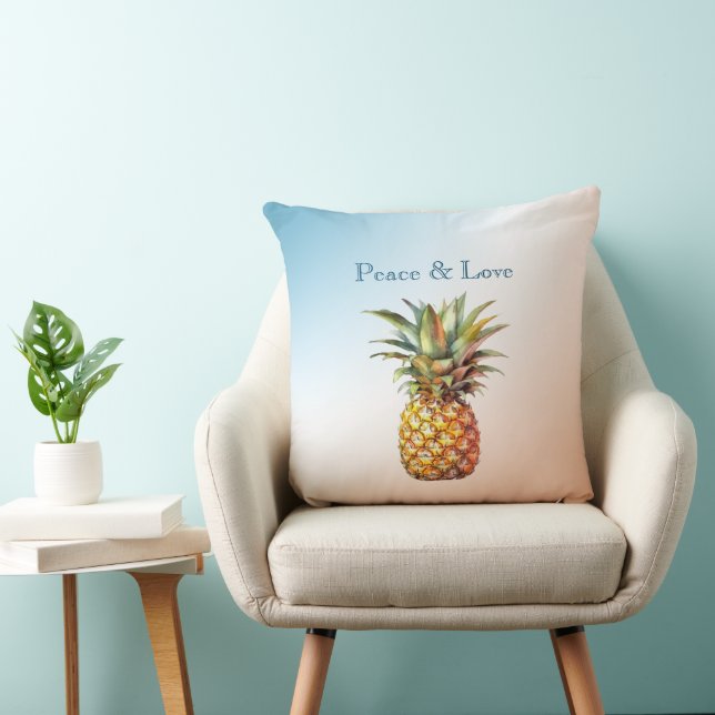 Cojín Decorativo Aqua Cream Happy Tropical Pineapple (Silla)
