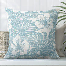 Cojín decorativo Aqua Flowers | Estilo tropical