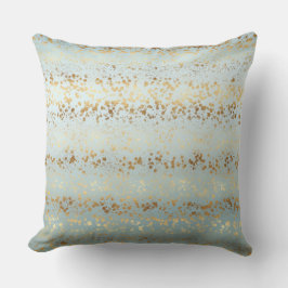 Cojín Decorativo Aqua Gold Confetti Ombre