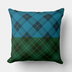Cojín Decorativo Aqua/Green Plaid/ Reversible Aqua Pillow