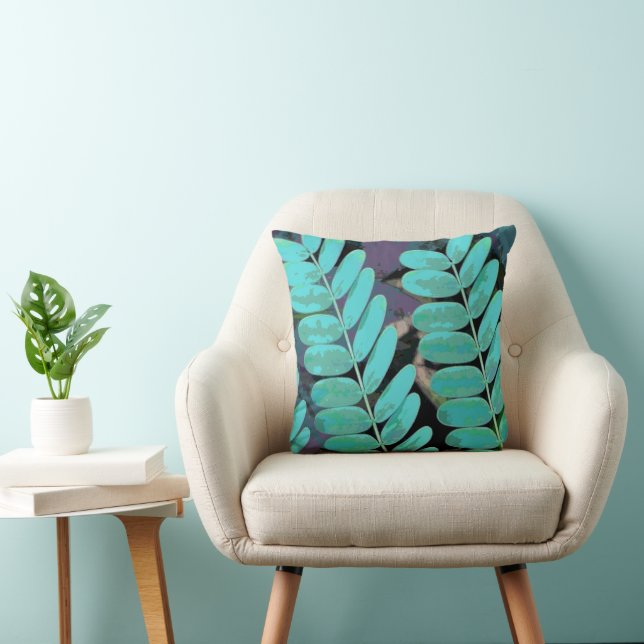 Cojín Decorativo Aqua Leaves (Silla)