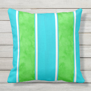 Cojín Decorativo Aqua Lime Cabana Stripes
