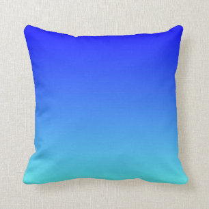 Cojín Decorativo Aqua luz marina brillante azul naranja