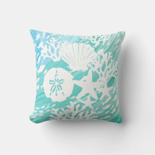 Cojín Decorativo Aqua Ocean Seasheles Fish Coral