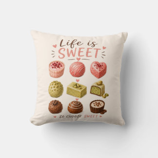 Cojín Decorativo Aquarell Pralinen – Französische Patisserie Cafe
