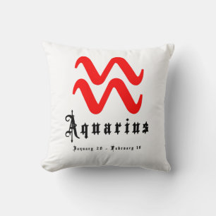 Cojín Decorativo Aquarius, Horoscopio, zodiaco, astrología