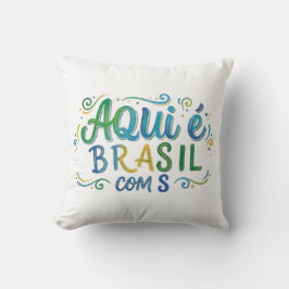 Cojín Decorativo Aqui e Brasil com S Culture