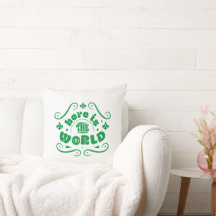 Cojín Decorativo Aquí está el mundo