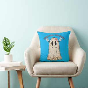 Cojín Decorativo AQUÍ POR EL gracioso fantasma de Halloween del BOO