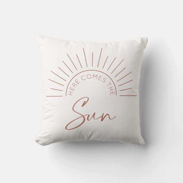 Cojín Decorativo Aquí Viene El Sol (Anverso)