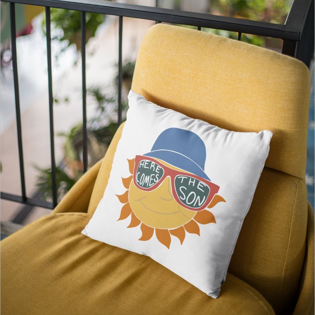 Cojín Decorativo Aquí viene la ducha de bebé al hijo (Subido por el creador)