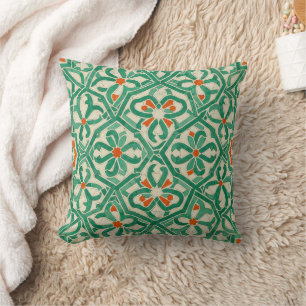 Cojín Decorativo arabesco verde